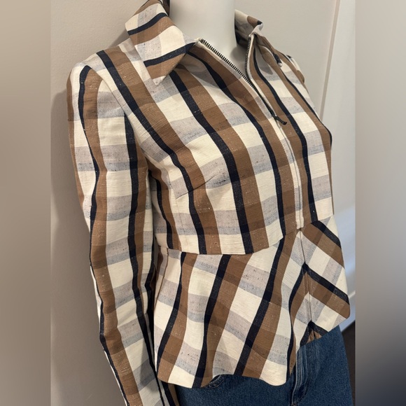 Lela Rose Plaid Peplum Jacket - NEW! - Picture 2 of 5